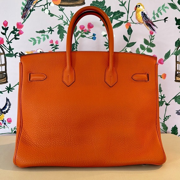Hermes Orange Birkin 35 Bag - Picture 2 of 15